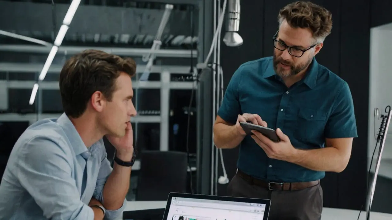 Default_technology_leading_talking_to_their_team_0 A customer talking to their supplier