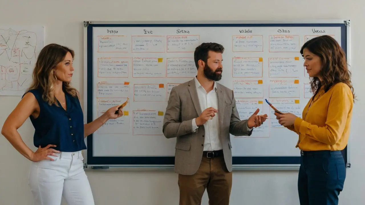 Ways of working: ITSM and Agile IT and service teams collaborating in a meeting, showing how ITSM and Agile can work together for improved outcomes