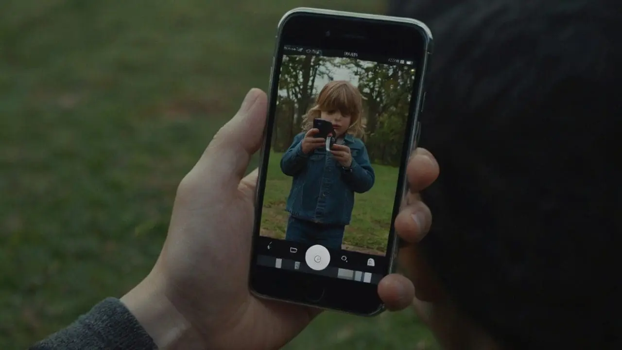 Mobile phone and our digital reputation Person scrolling on smartphone, representing digital footprint