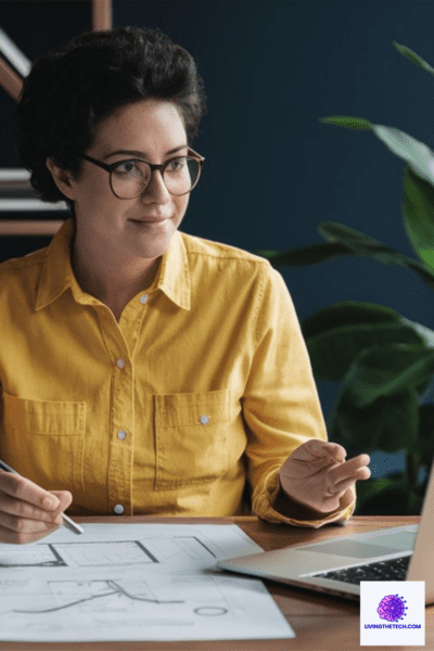 Professional working from a home office with a clean, organized workspace to improve productivity