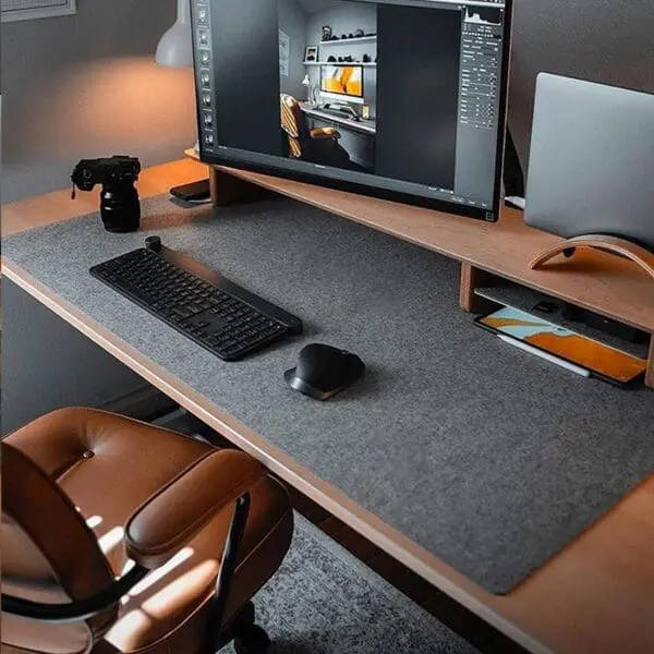 Elevate the aesthetic of your home office with stylish yet functional items - Desk Mat