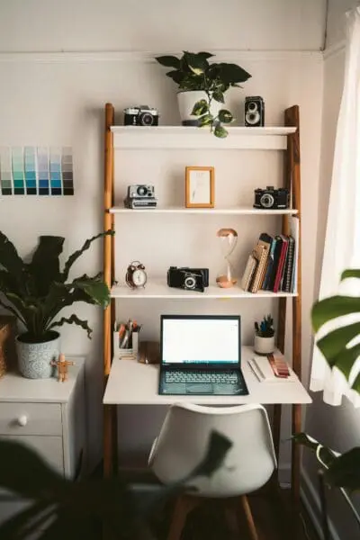 3 Brilliant Hacks for the Perfect Dual-Purpose Home Office Use vertical space by installing shelves or pegboards to store office supplies and personal items in your dual-purpose home office