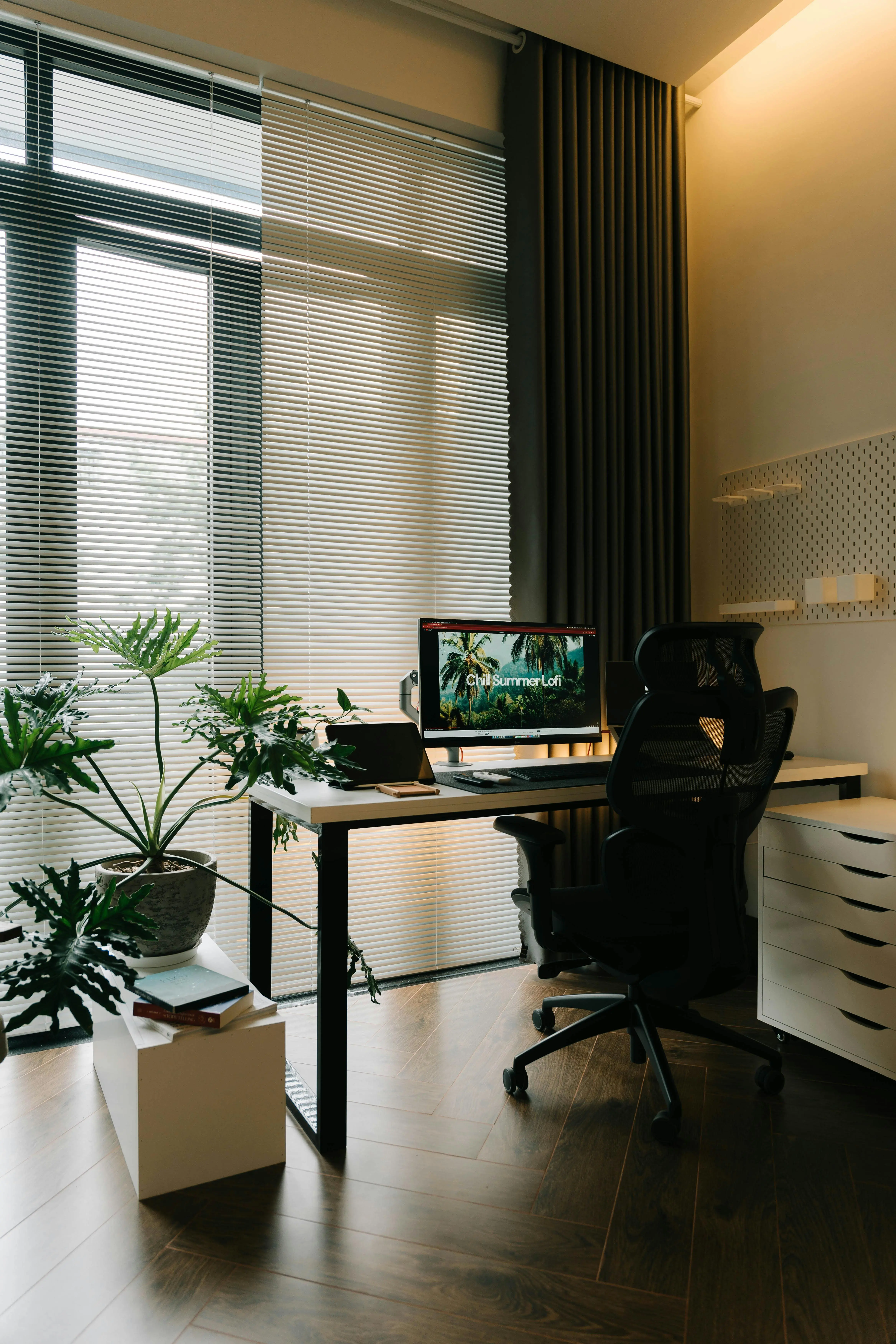 Bring a touch of nature into your office with plants or natural lighting. Studies have shown that indoor plants can boost mood and productivity.