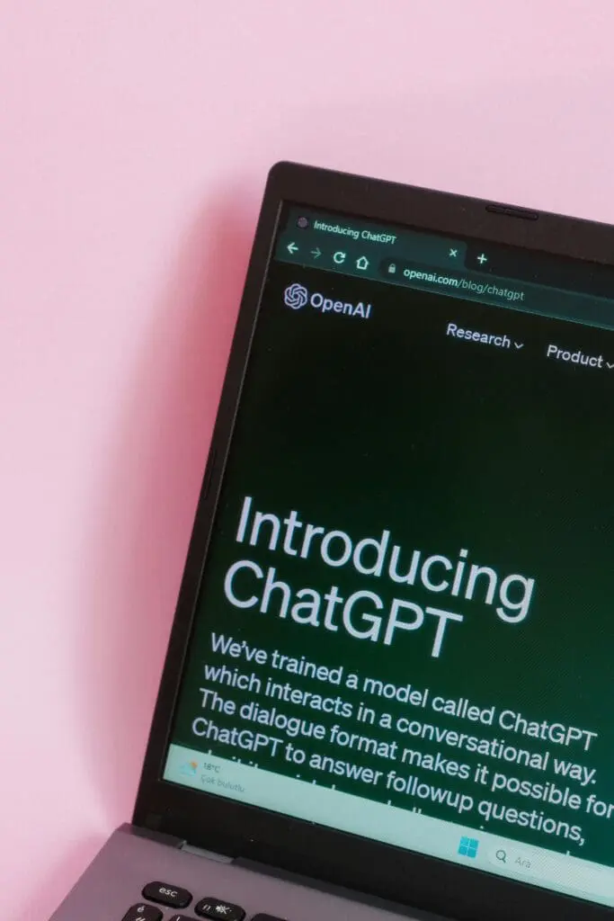 Interacting with AI-powered software on a digital workspace, illustrating modern workplace technology and automation