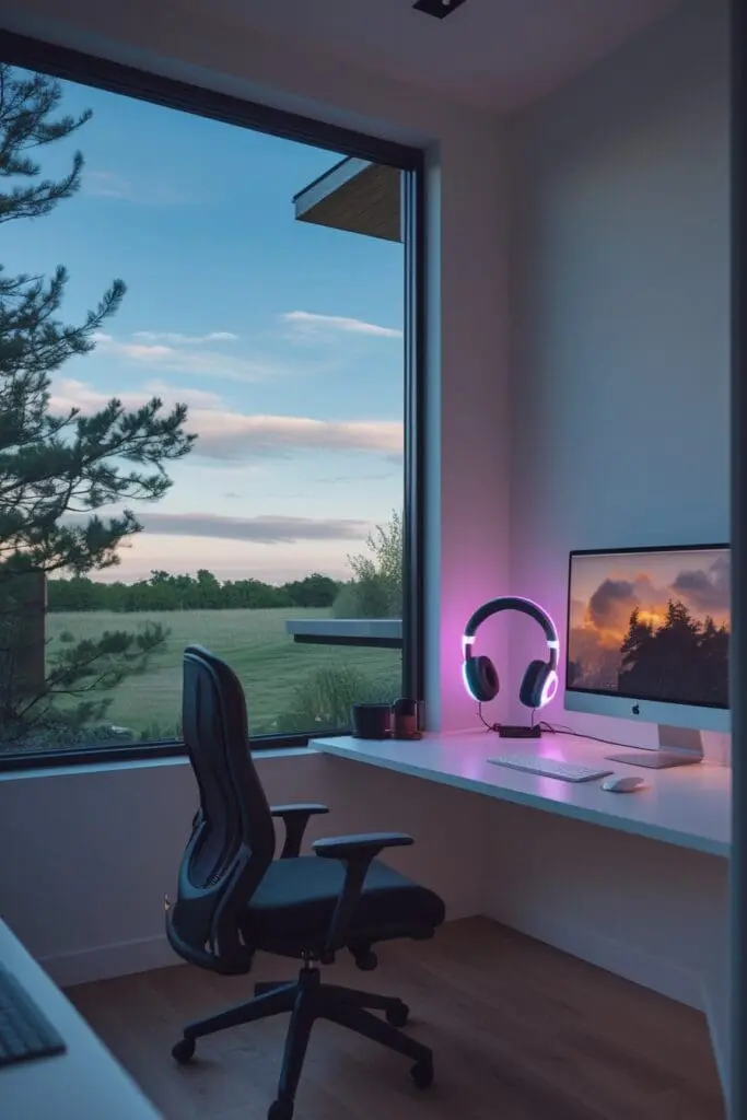 The Best Ergonomic Home Office Setup for NZ Homes Bright ergonomic home office setup with natural lighting