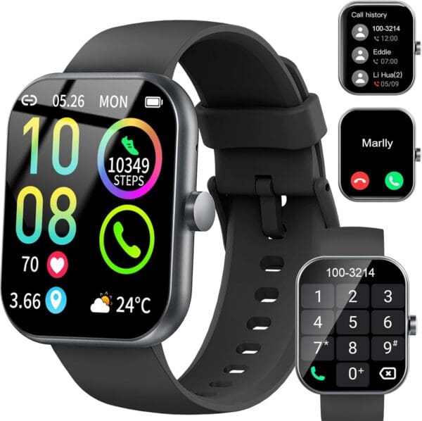 Health and Wellbeing Breakthroughs Using Smart Tech Smart Watches for Men/Women, 1.91 or 1.96" Screen, HD Fitness Watch with Make/Answer Calls.