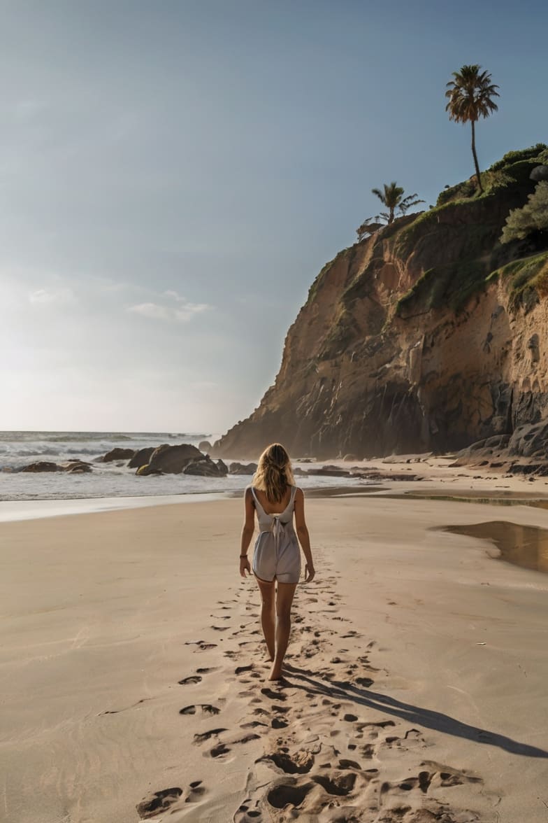 Crush Your Job Search with These Motivation Hacks Person walking alone on the beach practicing self-care and finding calm during a stressful job search