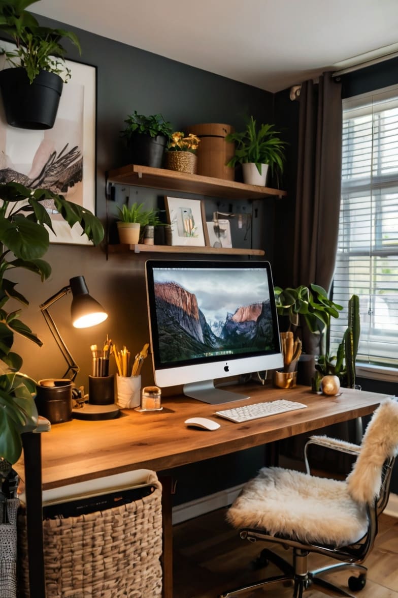 Cozy home office space Transform your workday with a cozy home office space! Discover clever, affordable ways to boost comfort, focus, and productivity in your workspace today.