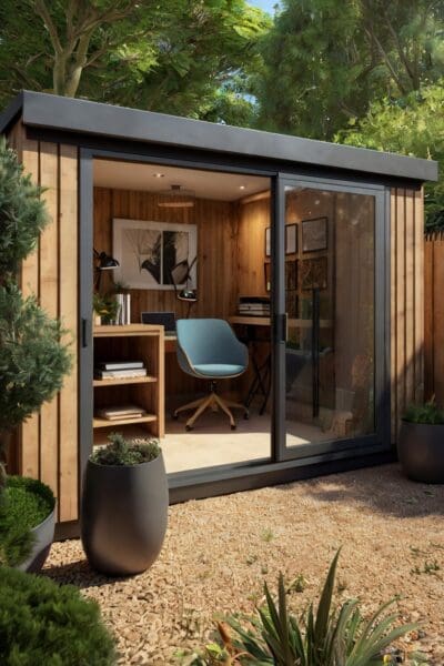 4 Garden Home Office Ideas That Bring You Peace and Productivity Transform your backyard into a calming workspace sanctuary. This garden home office blends nature and focus like magic