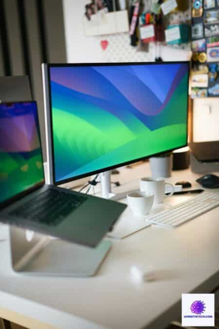 Home office setup with the best second monitors for remote work in 2025 under $200.